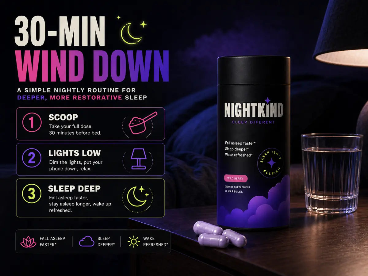 Nightkind beside an evening wind-down routine