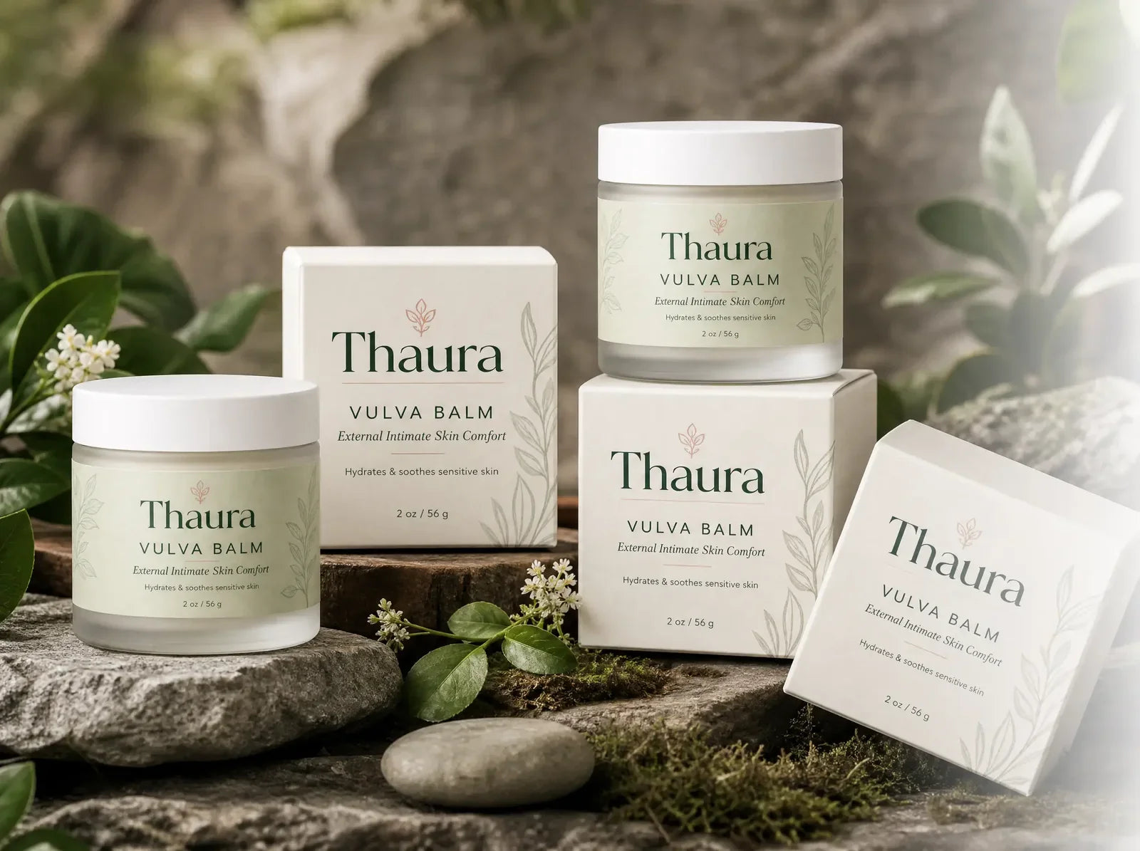 thaura vulva balm product display desktop